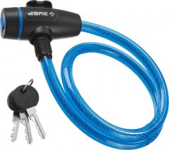 Тросовый замок ЗУБР ПРОФЕССИОНАЛ 3 ключа в комплекте, длина троса 650мм, d 10мм 37261-65_z01