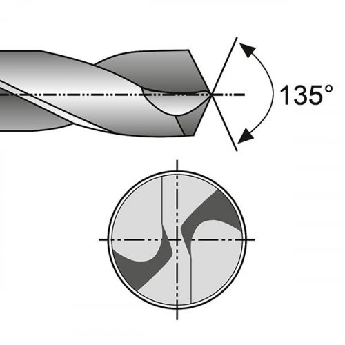 Сверло по металлу HSS-E DIN338, кобальт. шлифов. Splint point 4,2 х75 х43, KEIL, ( 307000420 )