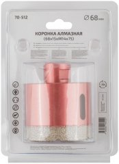 Коронка алмазная универсальная для УШМ 68 х 15 х М14 х 75 мм CUTOP 70-512