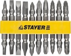 Набор двухсторонних бит MASTER 10 предметов STAYER 2605-H10_z01