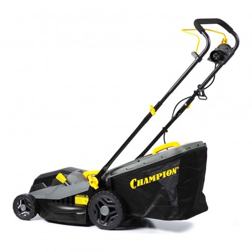 Газонокосилка эл. CHAMPION EM3816 (1,6 кВт пласт.+ткань травосб. 42л ширина 380мм 30-75мм, 11,3кг)