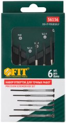 Отвертки часовые 6 шт. FIT 56136