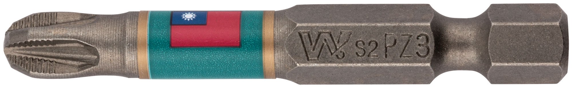 Биты PZ3 50 мм сталь S2, с насечкой, 10 шт. WHIRLPOWER 57598