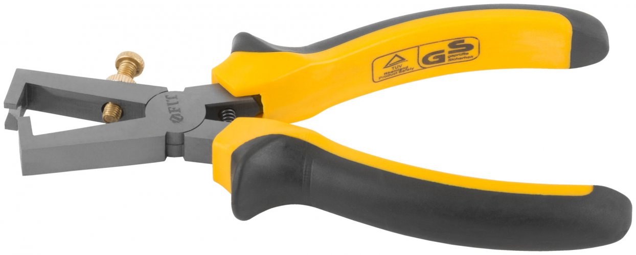 Клещи для снятия изоляции "Стайл", черно-желтые прорезиненные ручки 150 мм FIT 60010