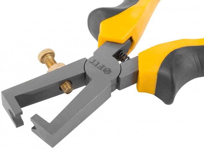 Клещи для снятия изоляции "Стайл", черно-желтые прорезиненные ручки 150 мм FIT 60010