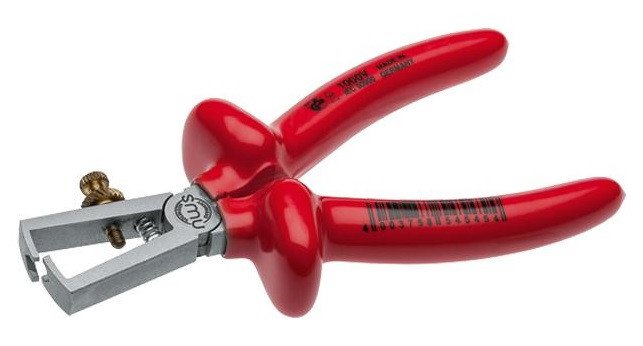 Клещи для снятия изоляции до 10 мм2 диэлектр. 1000В VDE, покрытие Crom, двойная изоляция, NWS, ( 145-43-160 )