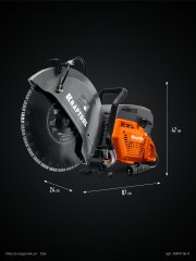 KRAFTOOL 4800 Вт, 400 мм, диск в комплекте, бензорез по бетону (бетонорез) (K970-16 H)