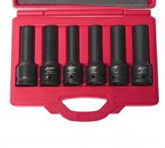 Набор головок торцевых 3/4" TORX (E18-E24) 12-ти гран. (17-19мм) ударных глубоких L=110мм 6 пр. JTC-J606E