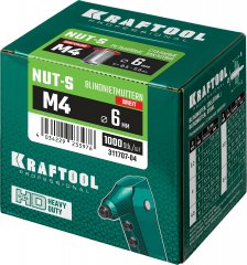 Стальные резьбовые заклепки с насечками KRAFTOOL Nut-S М4, 1000 шт. 311707-04