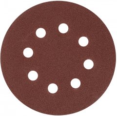 Круг абразивный на ворсовой подложке под "липучку", перфорированный, P 120, 125 мм, 5 шт Matrix 73806