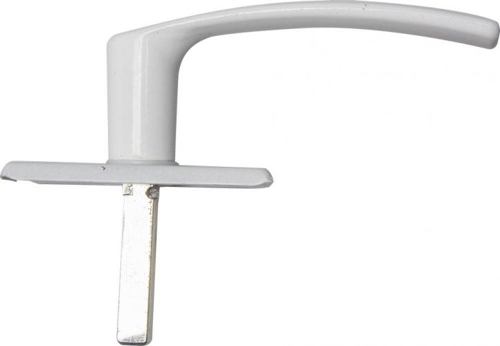 Ручка оконная поворотная "РО1", покрытие полимерное цвет белый 37720