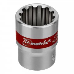 Набор универсальных торцевых головок, 1/4, SpLine, CrV, 10 шт, 4-13 мм Matrix 13599