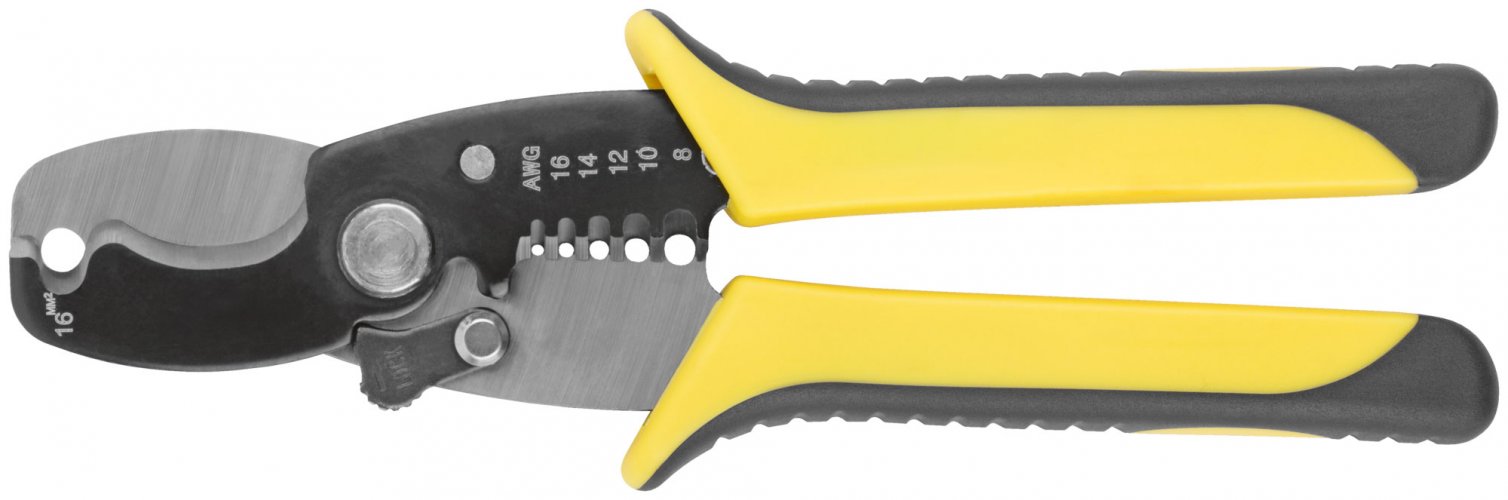 Кабелерез со съемником изоляции 1,3-4,6 мм, 180 мм FIT 60051