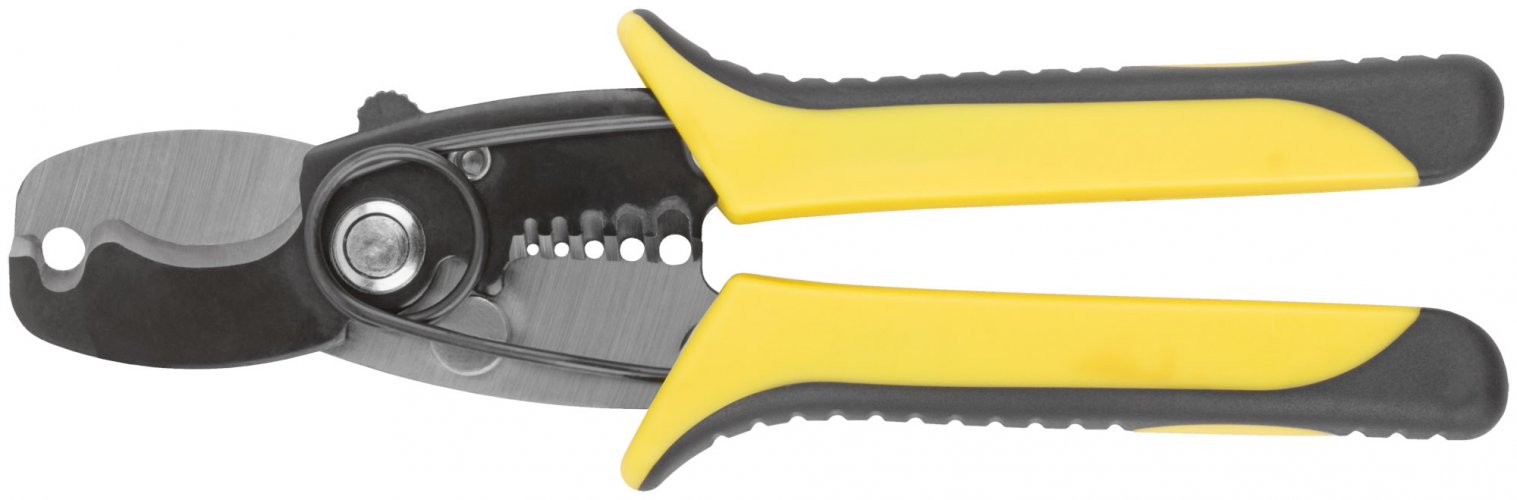 Кабелерез со съемником изоляции 1,3-4,6 мм, 180 мм FIT 60051