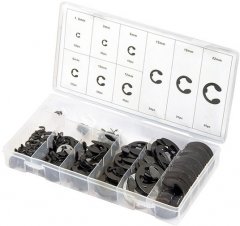 Набор стопорных колец, D 1.5-22 мм, 300 предметов Сибртех 47601