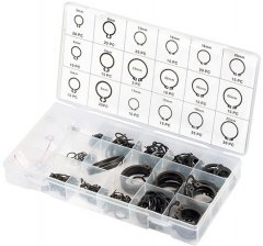 Набор стопорных колец, D 3-32 мм, 300 предметов Сибртех 47600