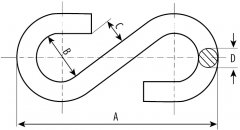 Крюк ЗУБР S-образный, 5мм, 3 шт, оцинкованный, 304566-05