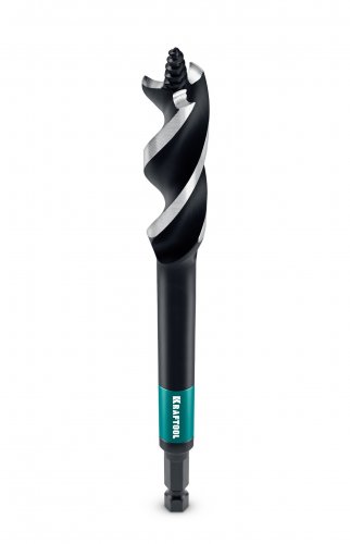 KRAFTOOL 3-Wave d16 мм, трехзаходное сверло по дереву с резьбовым центрующим острием (29513-16)