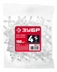 Крестики для кафеля ЗУБР 4 мм 100 шт. 33811-4