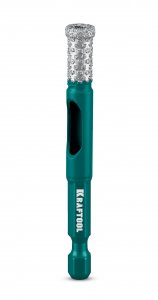 KRAFTOOL VS DIAMOND d 6, HEX 1/4″, Вакуумное алмазное трубчатое сверло по керамограниту (29891-06)