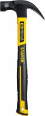 Столярный молоток-гвоздодёр c фибергласовой рукояткой STAYER Hercules-M 450 г 2027-450_z01