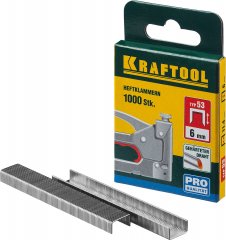 Скобы "EXPERT" из закаленной проволоки KRAFTOOL тип 53 красные, 18 мм, 1000 шт 31670-18