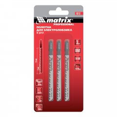 Полотна для электролобзика по дереву, 3 шт, T101DF, 75 x 4 мм, Bimetal Matrix Professional 78212