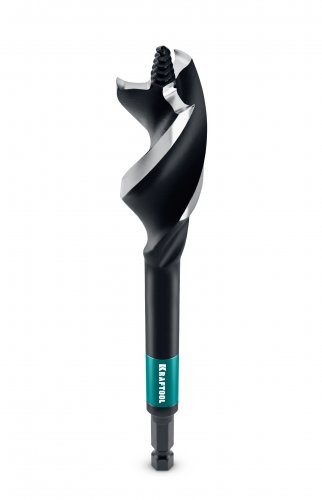 KRAFTOOL 3-Wave d18 мм, трехзаходное сверло по дереву с резьбовым центрующим острием (29513-18)