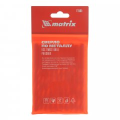 Сверло по металлу, 8.5 мм, полированное, HSS, 10 шт, цилиндрический хвостовик Matrix 71585