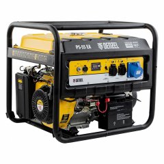 Генератор бензиновый PS 55 EA, 5.5 кВт, 230 В, 25 л, коннектор автоматики, электростартер Denzel 946874