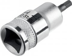 Торцовая бита-головка KRAFTOOL INDUSTRIE QUALITAT HEX4, S2, сатинированная, 1/2" 27908-04_z01