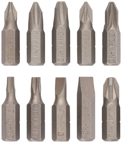 Биты набор 10 шт. CrV, 25 мм FIT 57630
