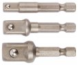 Адаптеры под головки с хвостовика U-типа под биты, набор 3 шт., легированная сталь КУРС 57952