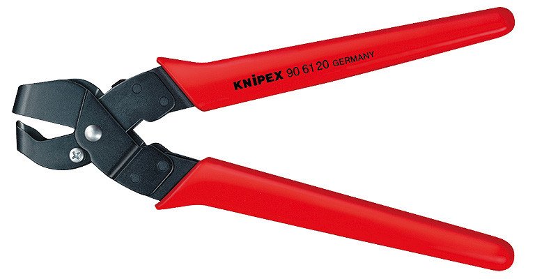 Клещи высечные для пластмассовых коробов вороненые 250 мм, KNIPEX, ( KN-906120 )