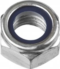 Гайка с нейлоновым кольцом ЗУБР DIN 985, M20, 5 кг, кл.пр. 6, оцинкованная 303580-20