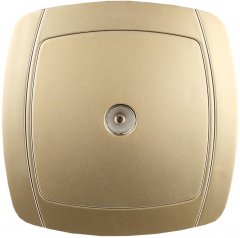 Одинарная телевизионная розетка СВЕТОЗАР АКЦЕНТ SV-54215-GM