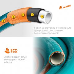 Поливочный шланг GRINDA PROLine expert 5 3/4", 15 м, 30 атм 429007-3/4-15