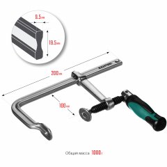 Цельнокованая струбцина KRAFTOOL Forge FF-200/100 32014-100-200