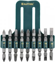 Набор бит двухсторонних 9 предметов (PH; PZ; SL) KRAFTOOL 26060-H10