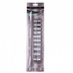 Набор торцевых головок, 1/2, шестигранные, CrV, 10 шт, 10-22 мм Stels 13600