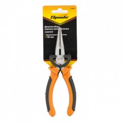 Длинногубцы прямые Comfort, 160 мм ,шлифованные, двухкомпонентные рукоятки Sparta 17165