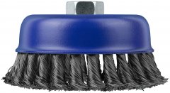 Щетка для УШМ, М14, тип "Чашка", крученая витая проволока 0,5 мм, 125 мм, блистер, CUTOP 82-900