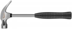 Молоток-гвоздодер, металлическая ручка, резиновая рукоятка 25 мм, 340 гр. КУРС 44612