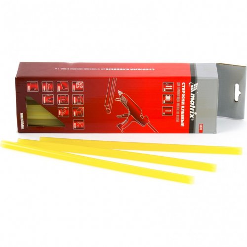 Стержни клеевые, 11 мм, L-300 мм, 1 кг, желтый Matrix 930743