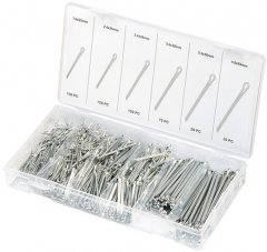 Набор шплинтов, S головки х L: 1.6 х 25.2, 3 х 25.2, 3 х 38, 3, 1 х 32, 3, 1 х 50.4 х 63 мм, 555 предметов Сибртех 47604