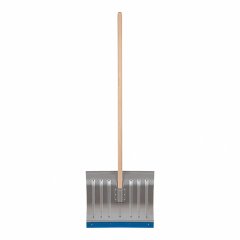 Лопата для уборки снега стальная оцинкованная, 430 х 370 х 1350 мм, деревянный черенок, Россия, Сибртех 61596