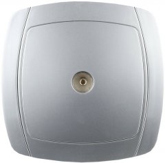 Одинарная телевизионная розетка СВЕТОЗАР АКЦЕНТ SV-54215-SM