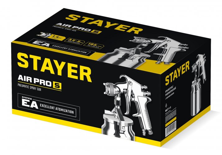 Пневматический краскопульт STAYER "PROFESSIONAL" AirPro, 1,4мм 06477-1.4