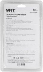 Пистолет продувочный с набором насадок, быстросъемное соединение FIT 81066