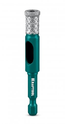 KRAFTOOL VS DIAMOND d 12, HEX 1/4″, Вакуумное алмазное трубчатое сверло по керамограниту (29891-12)
